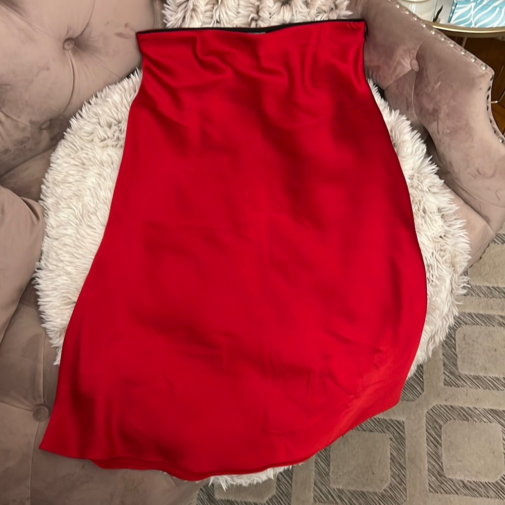 LOFT Satin Midi Skirt